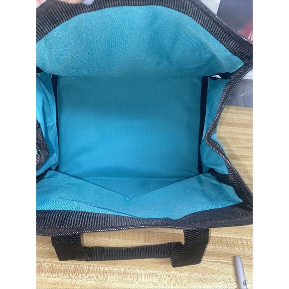 New Makita Tote BAG Contractor Tool Bag Teal Black Double Handle Zipper Top - Picture 5 of 9
